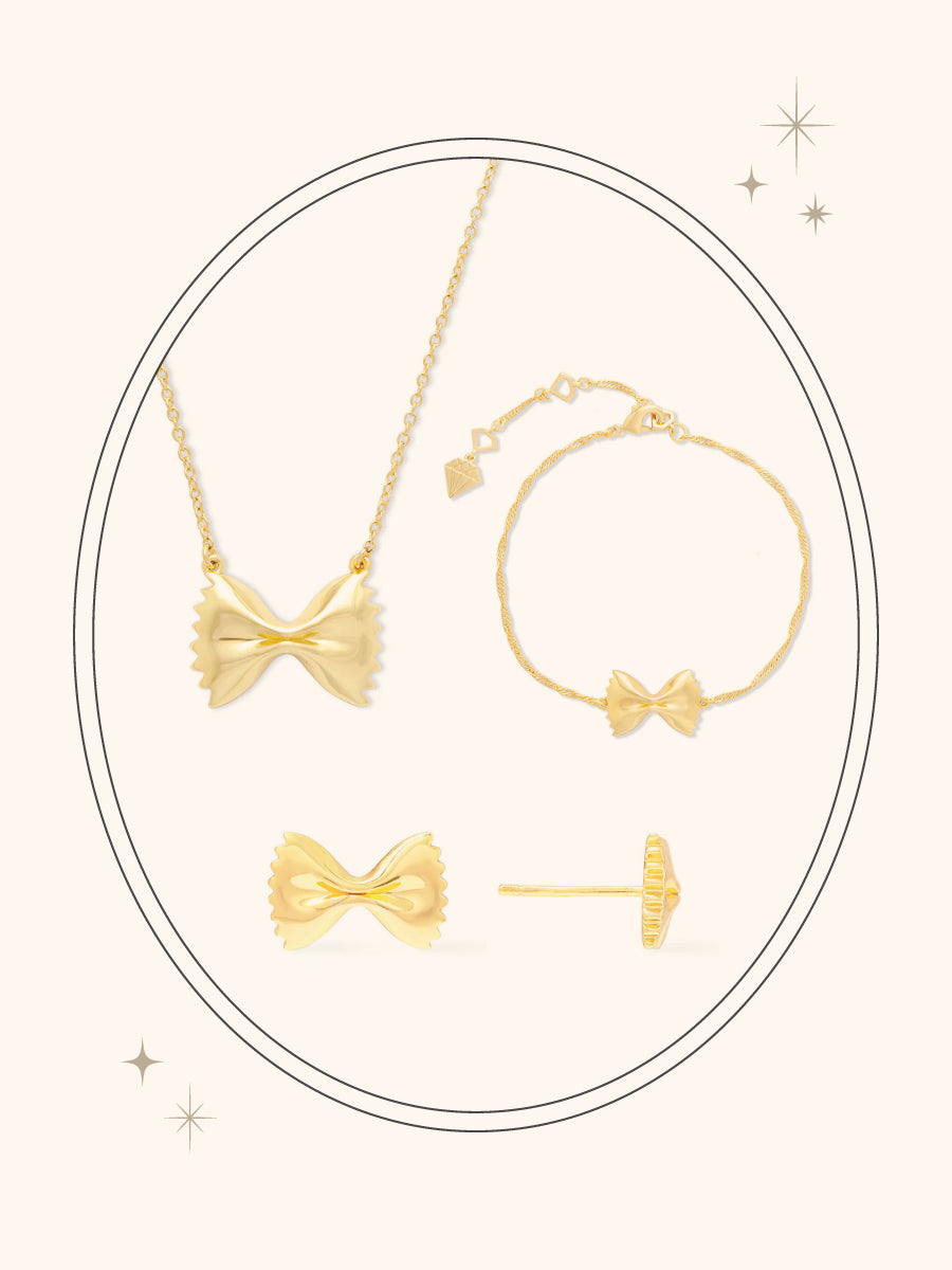 Bow Tie Pasta Gold Set