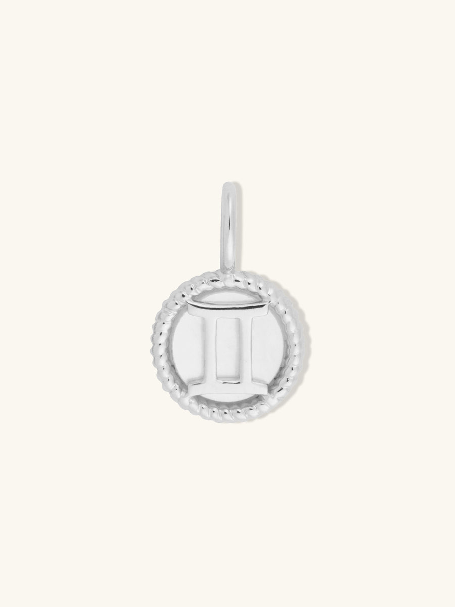 Gemini Zodiac Mother of Pearl 925 Sterling Silver Pendant | Wanderlust
