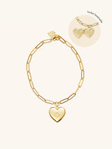 Heart Gold Locket Bracelet