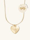 Heart Gold Locket Necklace