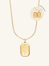 Heart Space Gold Locket Necklace