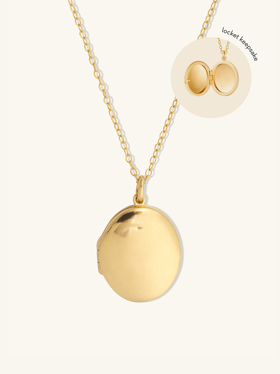 Heirloom 14K Gold Vermeil Locket Necklace