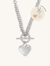 Honor Heart Mantra Silver Locket Necklace
