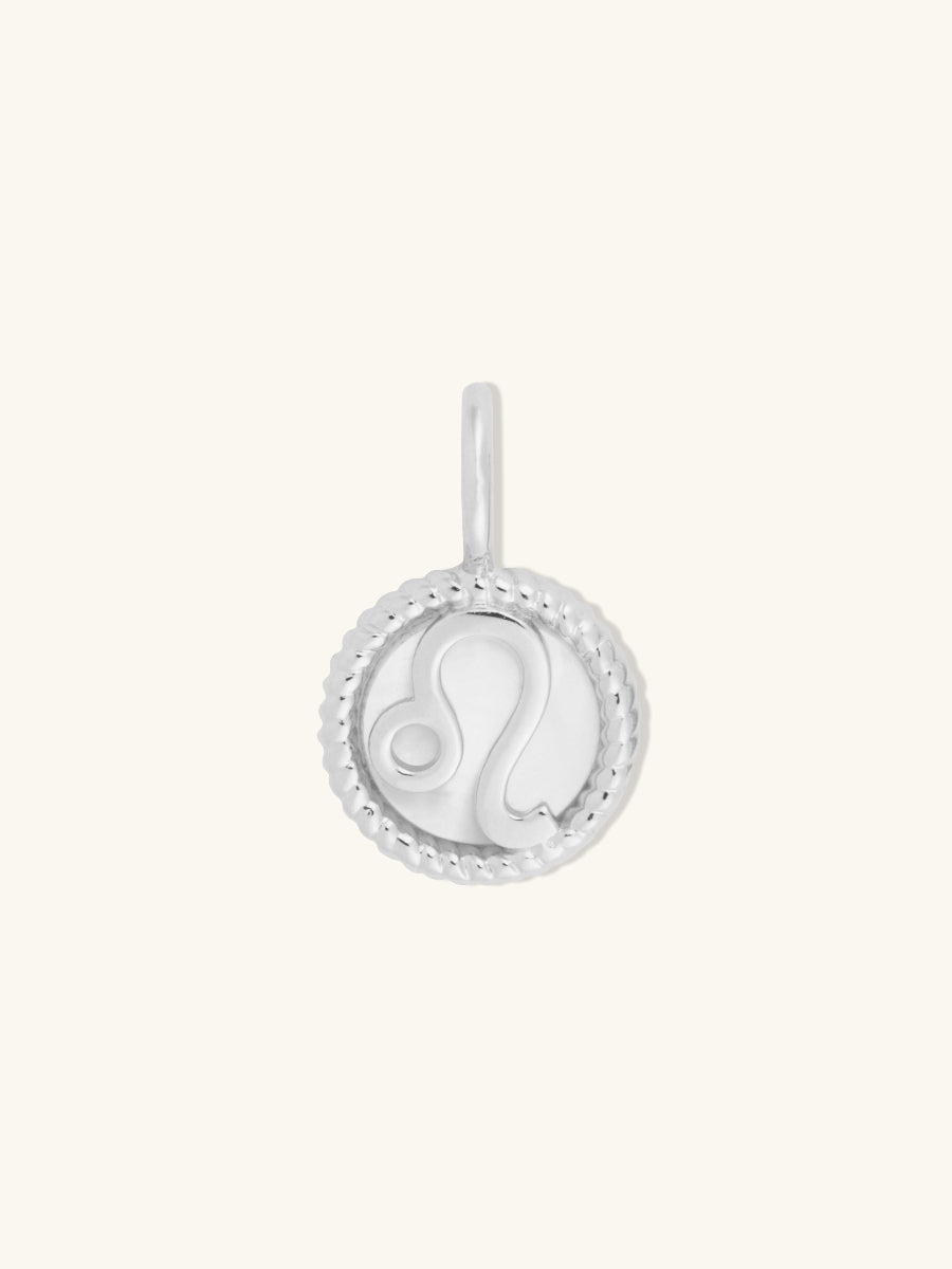 Leo Zodiac Mother of Pearl 925 Sterling Silver Pendant | Wanderlust +
