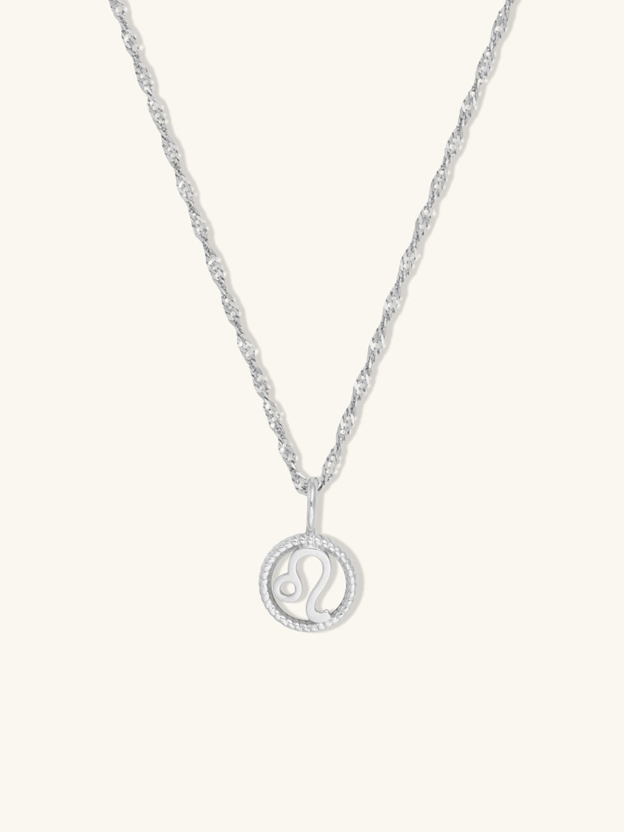 Leo Zodiac Mother of Pearl 925 Sterling Silver Pendant | Wanderlust +