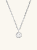 Libra Zodiac Mother of Pearl 925 Sterling Silver Pendant | Wanderlust + Co