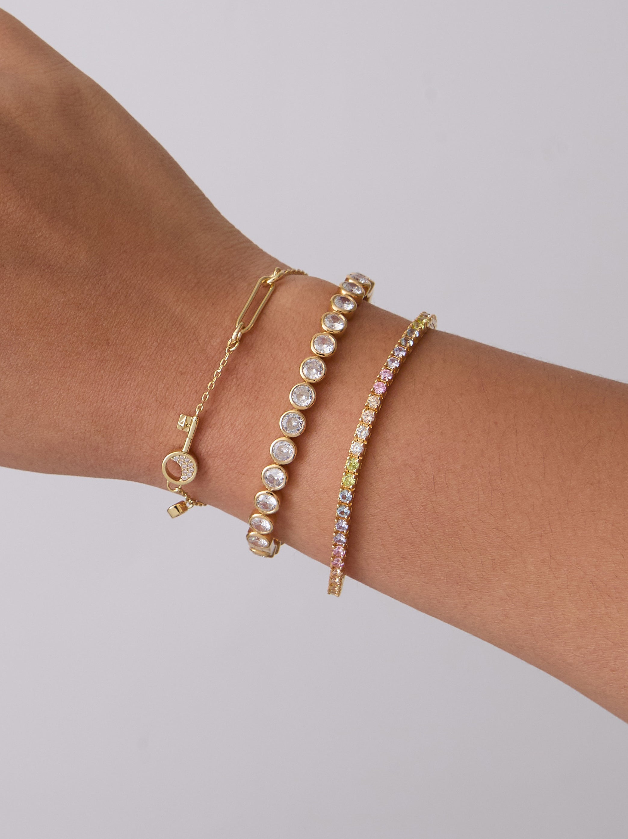 Crescent Key Gold Bracelet