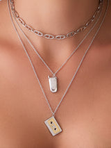 Cassette Silver Necklace | Wanderlust + Co
