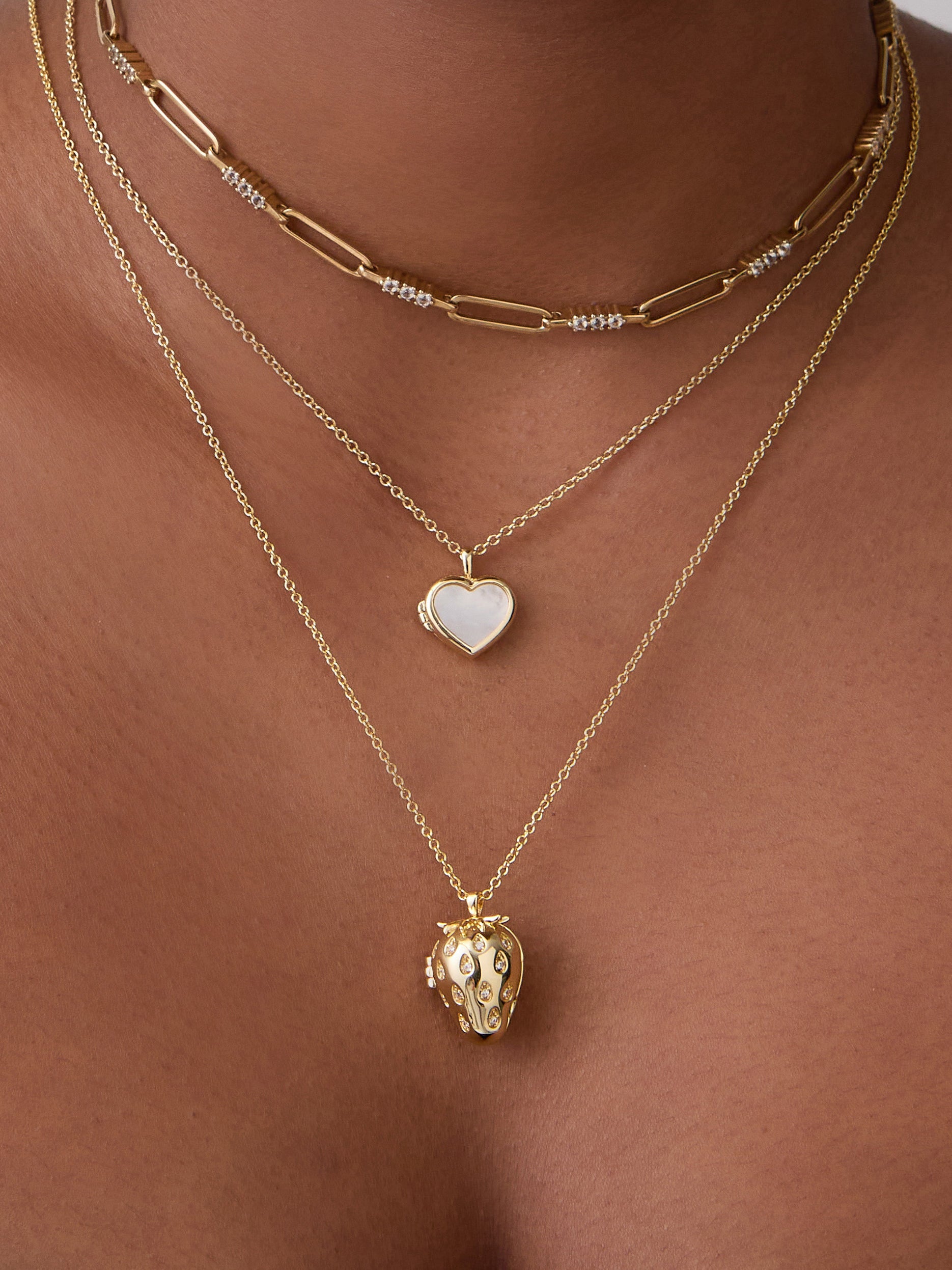 Heart Pearl & Gold Locket Necklace | Wanderlust + Co