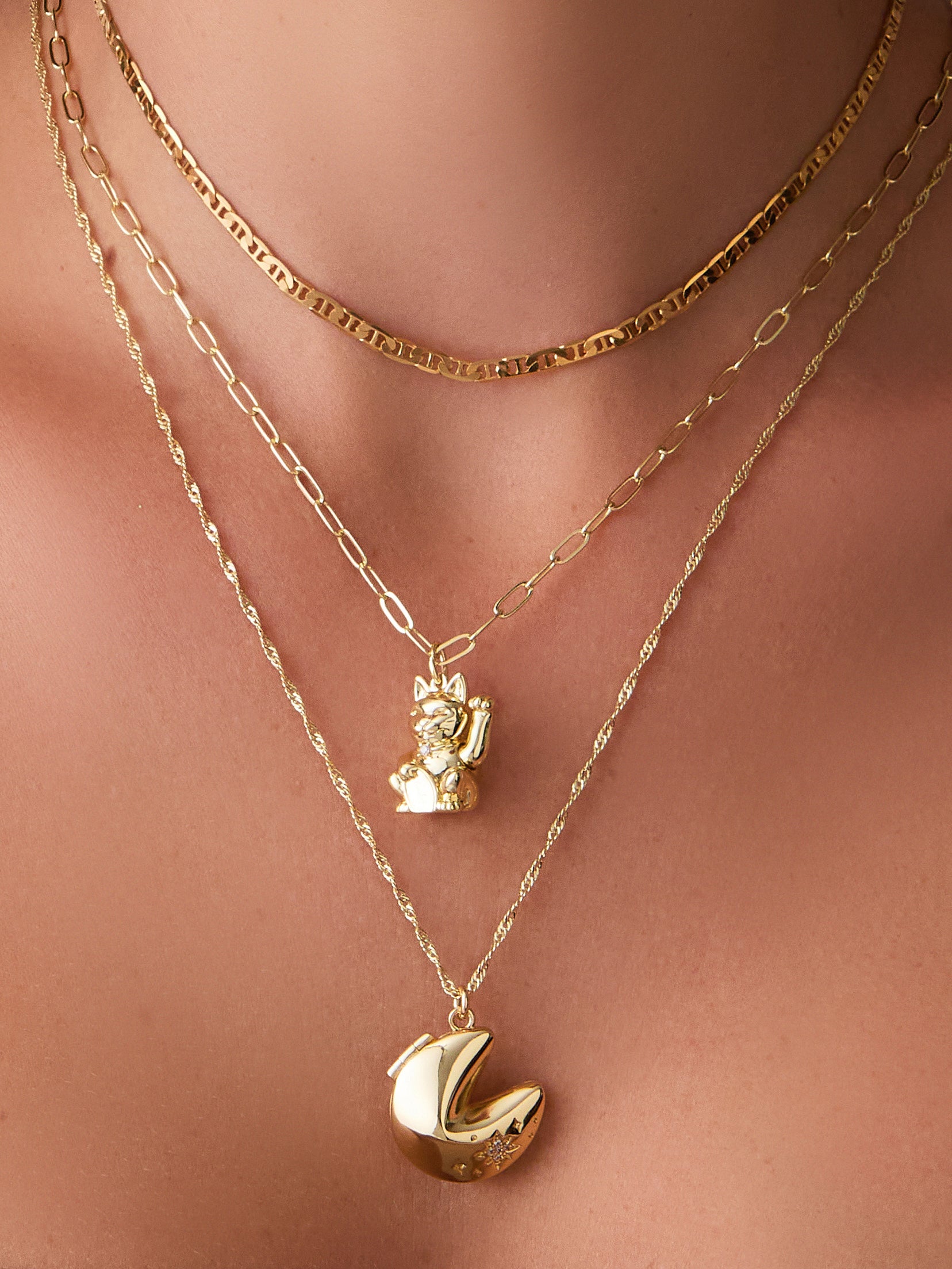 Lucky Cat Gold Necklace | Wanderlust + Co