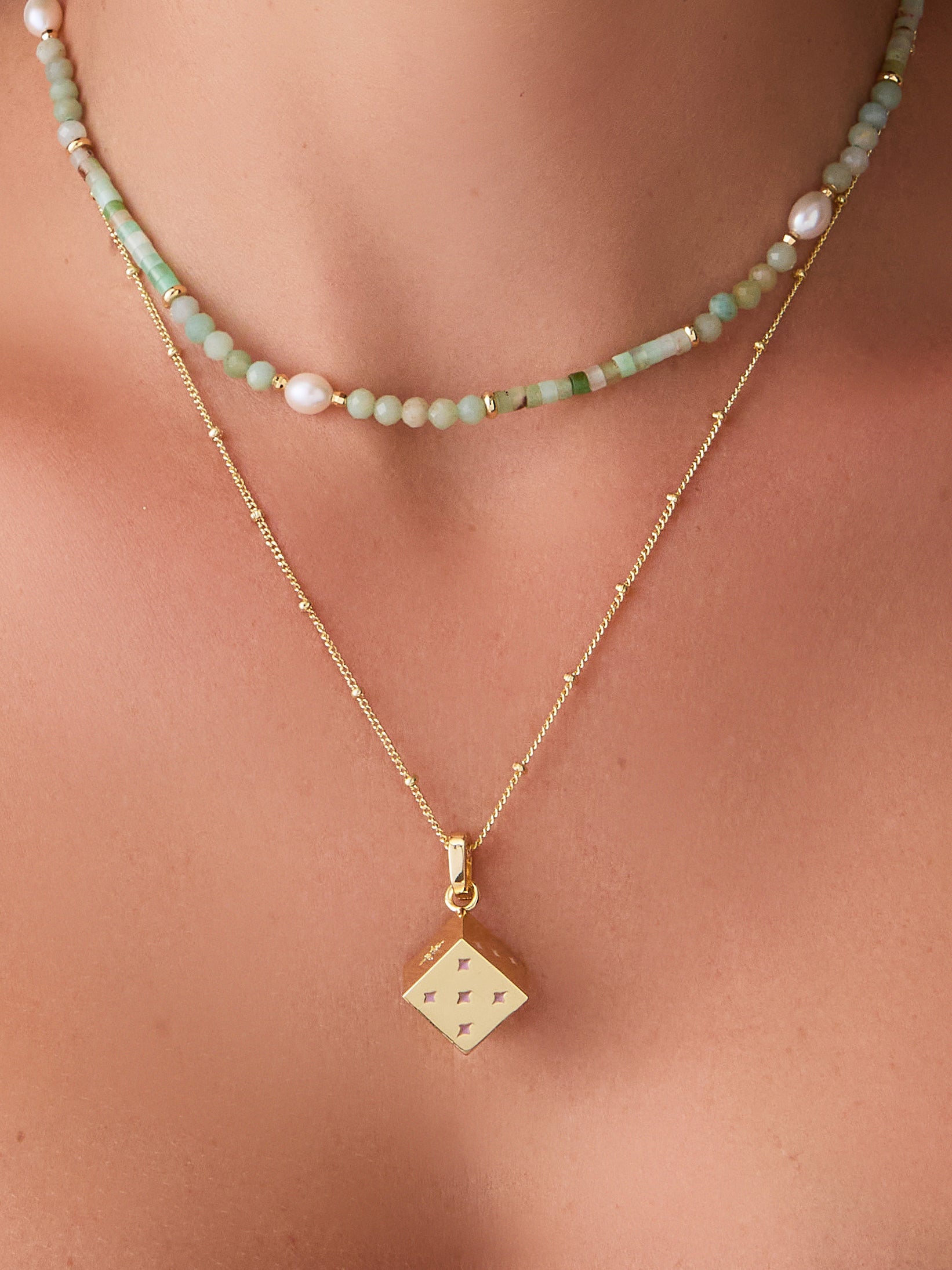 Dice Gold Necklace
