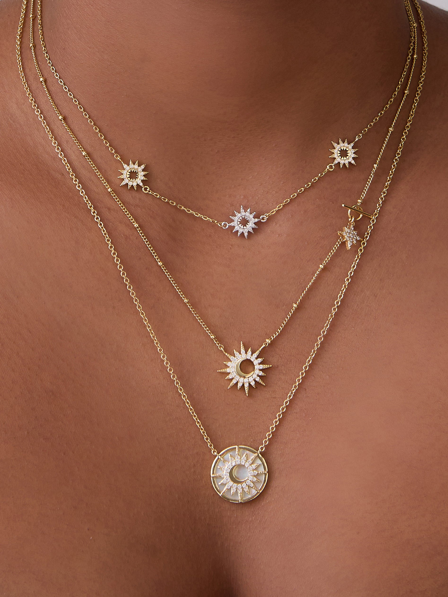 Sunlit Crescent Pearl & Gold Necklace | Wanderlust + Co