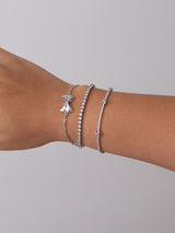 Bow Tie Pasta Silver Bracelet