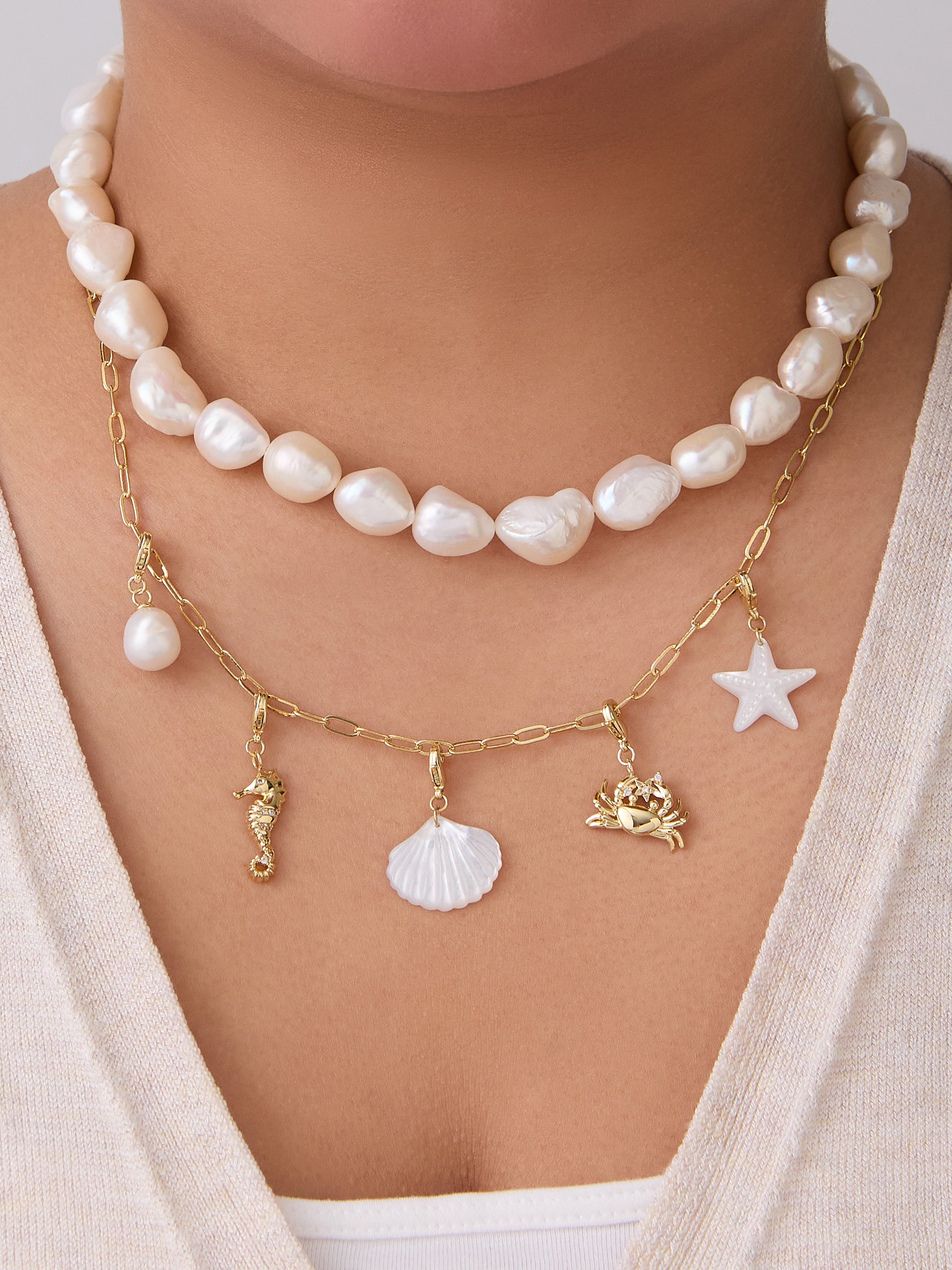 Keepsakes Pearl Gold Necklace | Wanderlust + Co