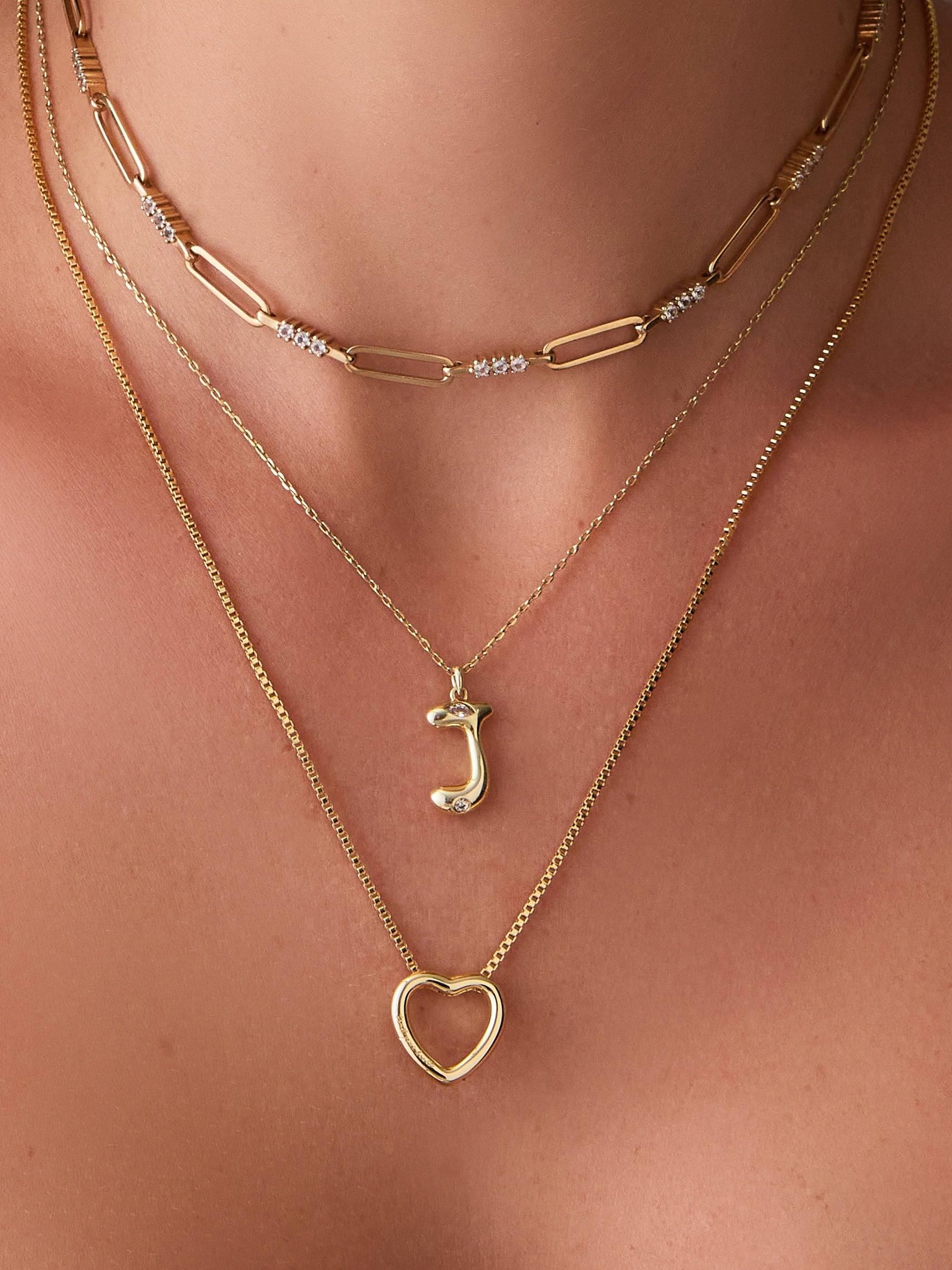 Hailey Heart Gold Necklace | Wanderlust + Co