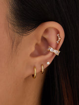 Classic Gold 7mm Baby Huggie Earrings