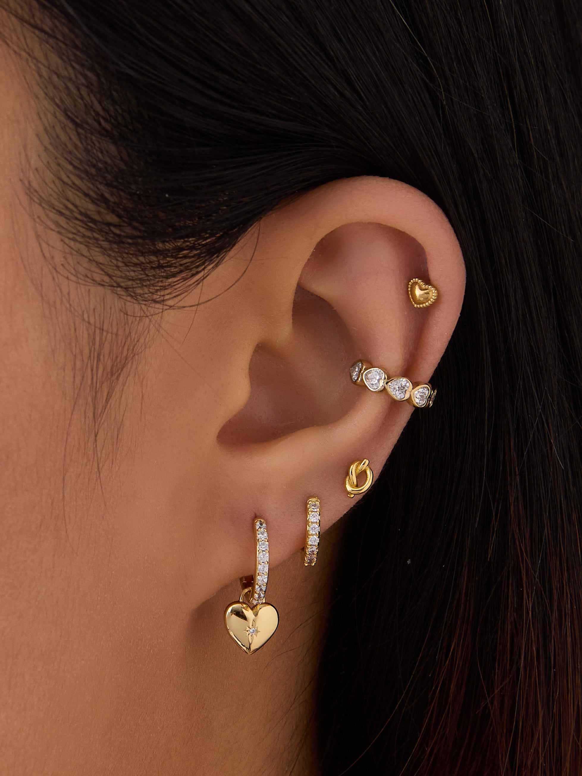Love Knot Gold Flat Back Earring | Wanderlust + Co