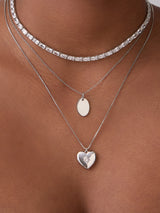 Pave 925 Sterling Silver Baguette Tennis Necklace | Wanderlust + Co