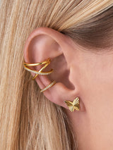 Multi Pave Gold Ear Cuff
