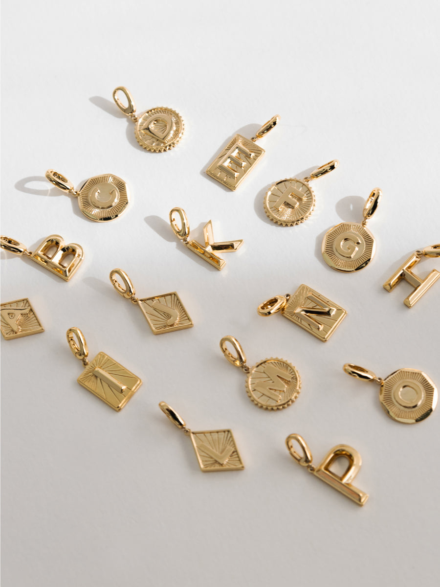 Alphabet Gold Charm | Wanderlust + Co