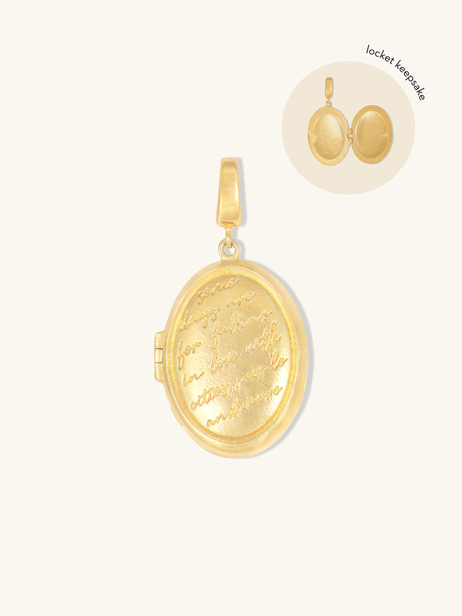 Mantra Locket Gold Charm