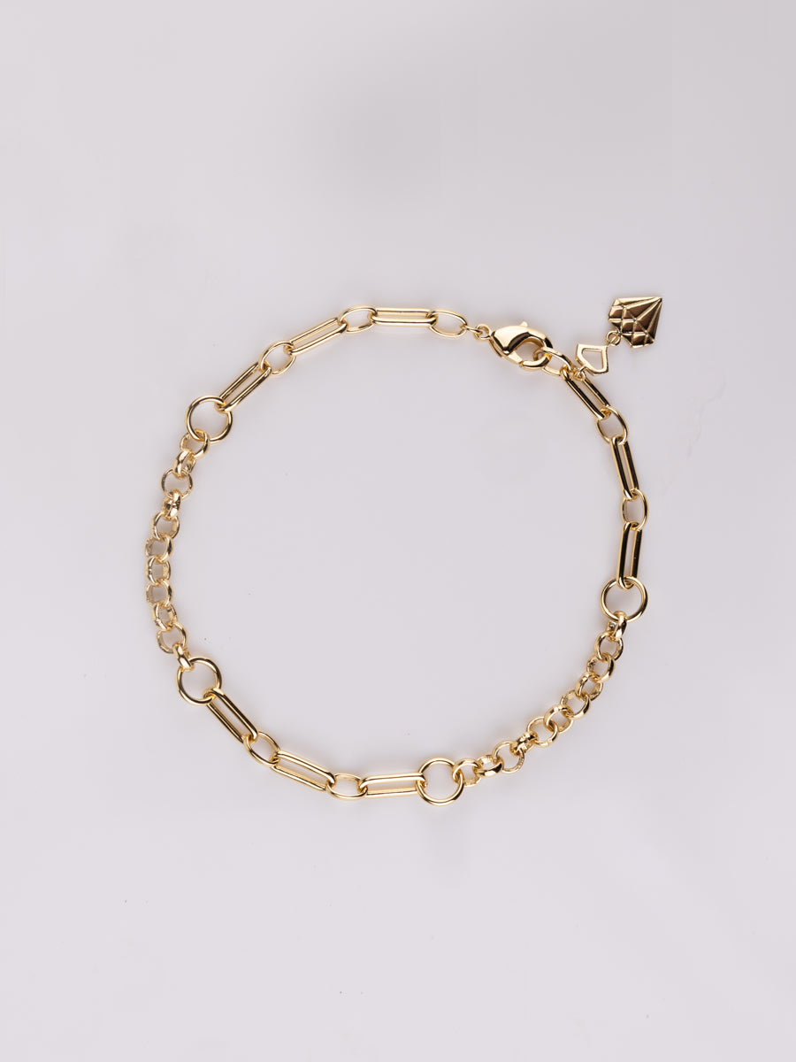 Mixed Chain Gold Bracelet