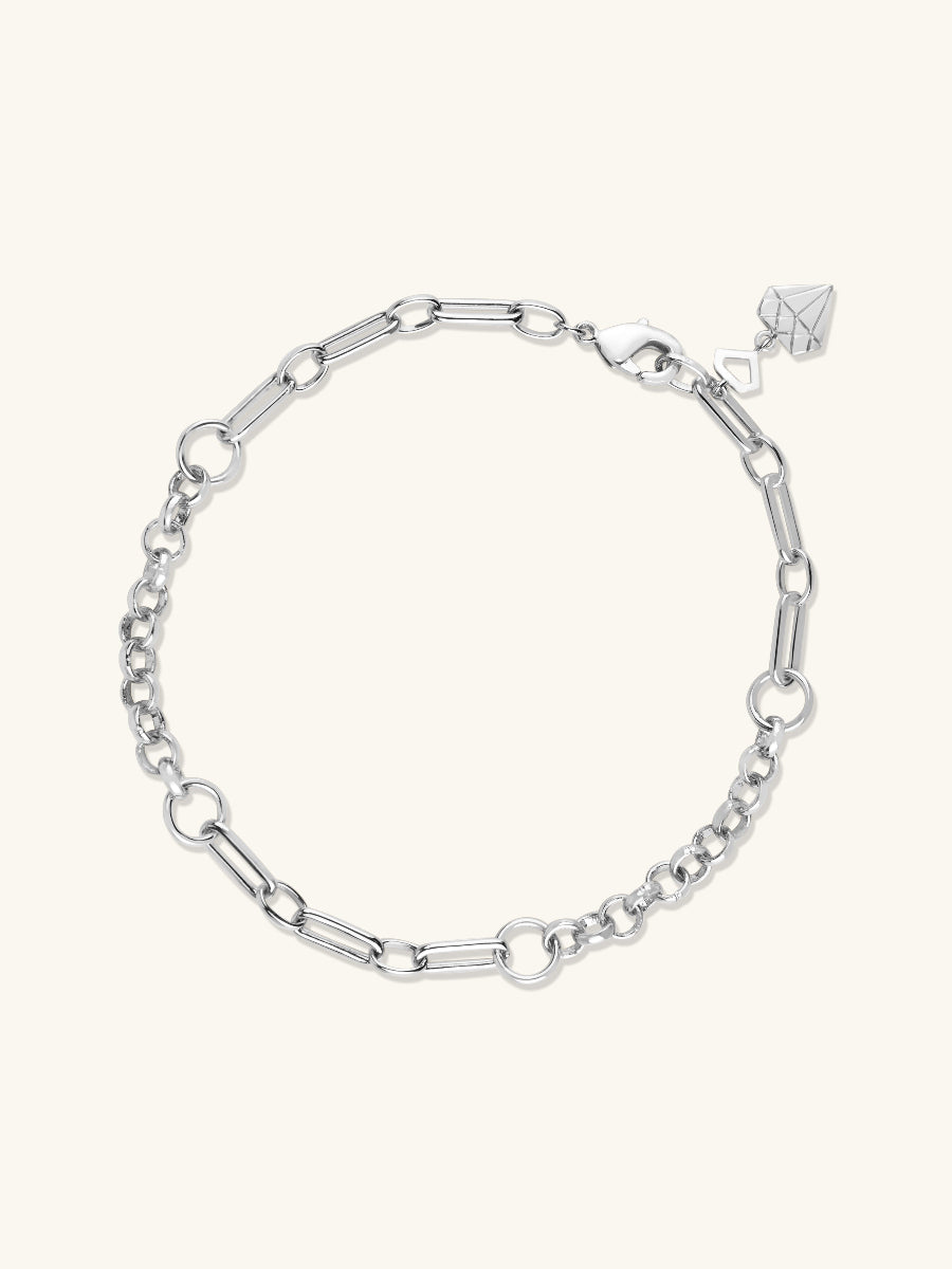 Mixed Chain Silver Bracelet | Wanderlust + Co