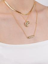 Baguette Pave Gold Necklace | Wanderlust + Co