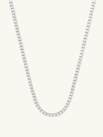 Pave 925 Sterling Silver Tennis Necklace