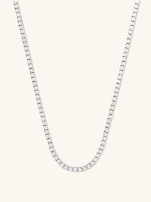 Pave 925 Sterling Silver Tennis Necklace | Wanderlust + Co