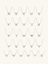 Petite Alphabet Bubble Silver Necklace