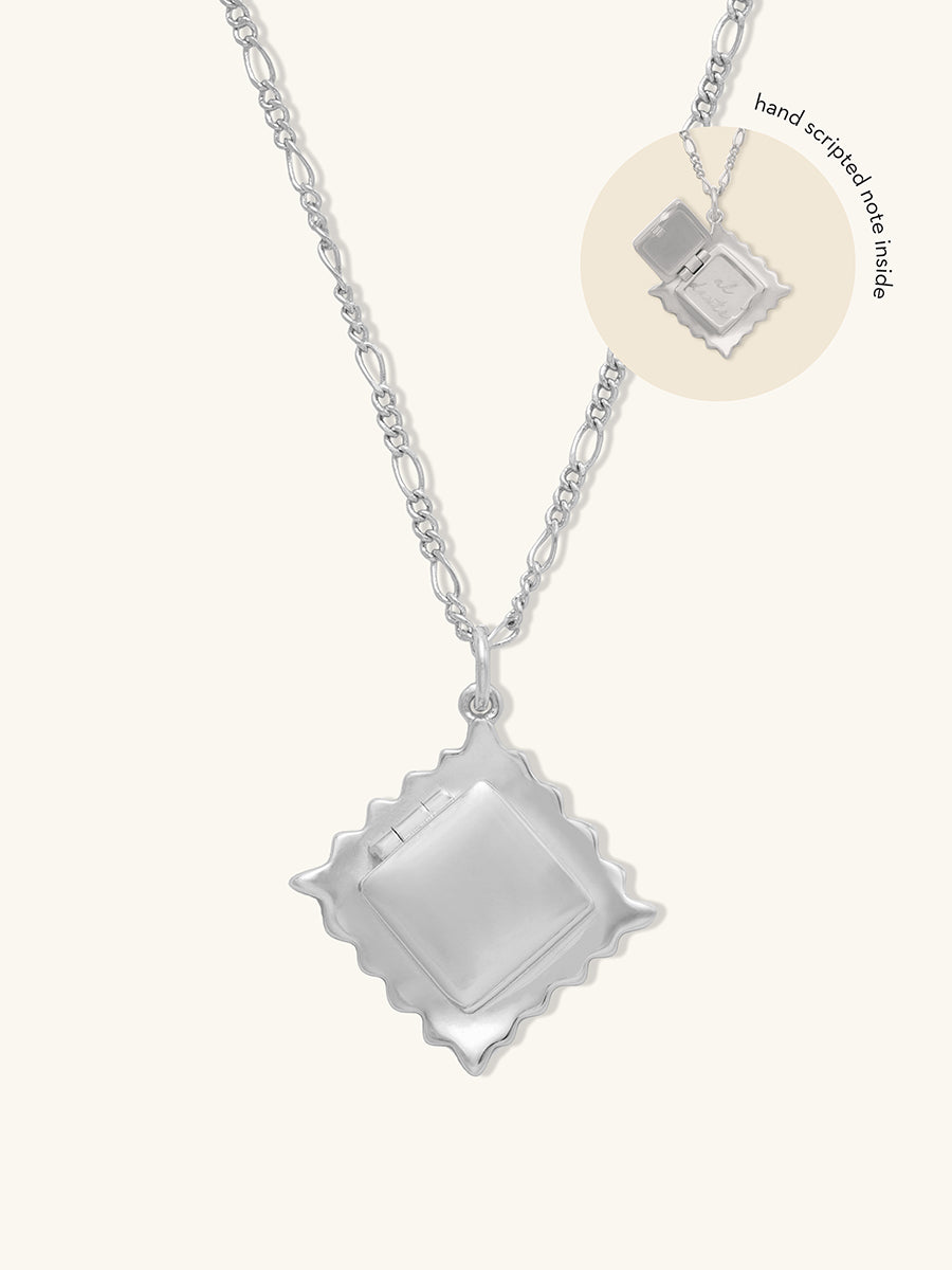 Ravioli Silver Necklace