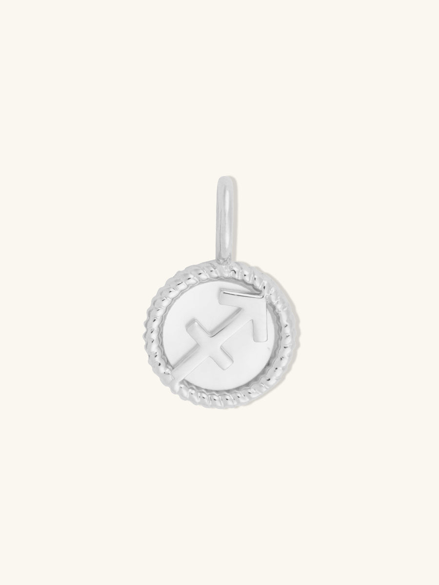 Sagittarius Zodiac Mother of Pearl 925 Sterling Silver Pendant | Wanderlust + Co