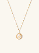 Sagittarius Zodiac Mother of Pearl 14K Gold Vermeil Pendant | Wanderlust + Co
