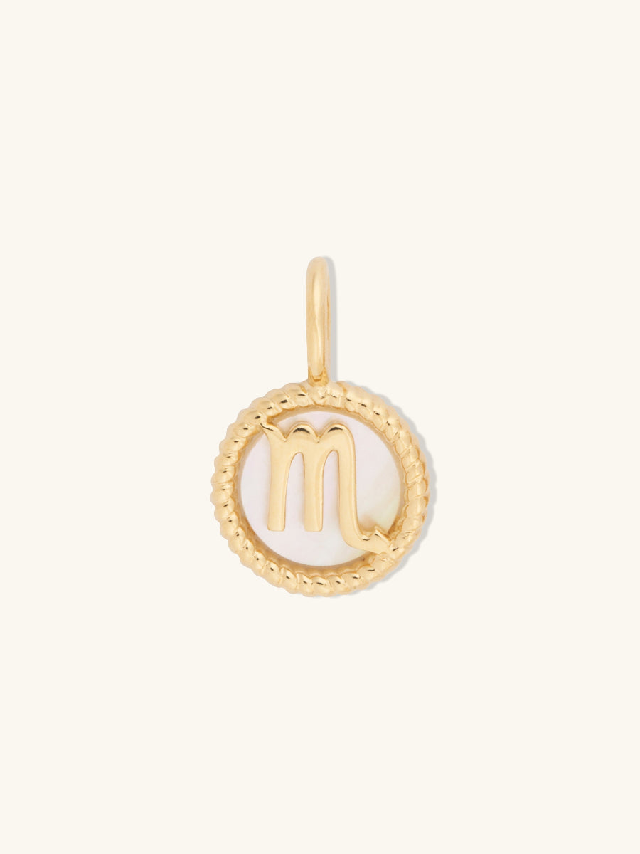 Scorpio Zodiac Mother of Pearl 14K Gold Vermeil Pendant | Wanderlust + Co