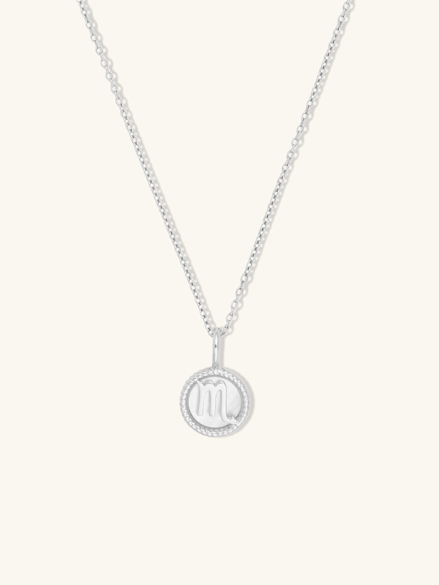 Scorpio Zodiac Mother of Pearl 925 Sterling Silver Pendant | Wanderlust + Co