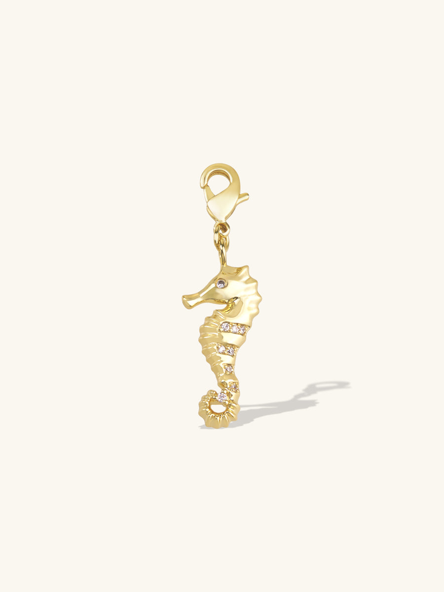 Seahorse Gold Charm | Wanderlust + Co