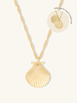Seashell Gold Locket Necklace