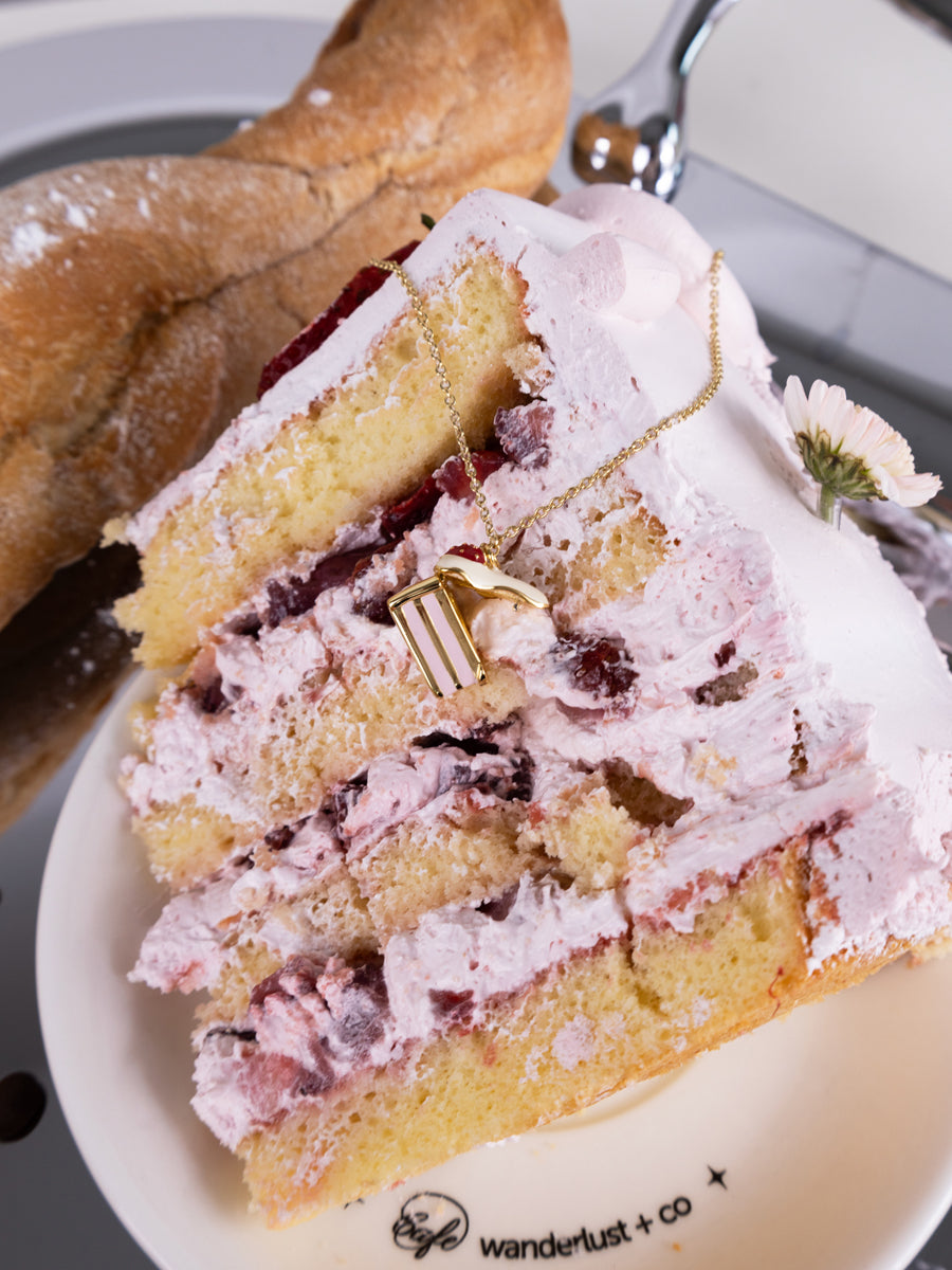 Strawberry Shortcake Gold Locket Necklace | Wanderlust + Co