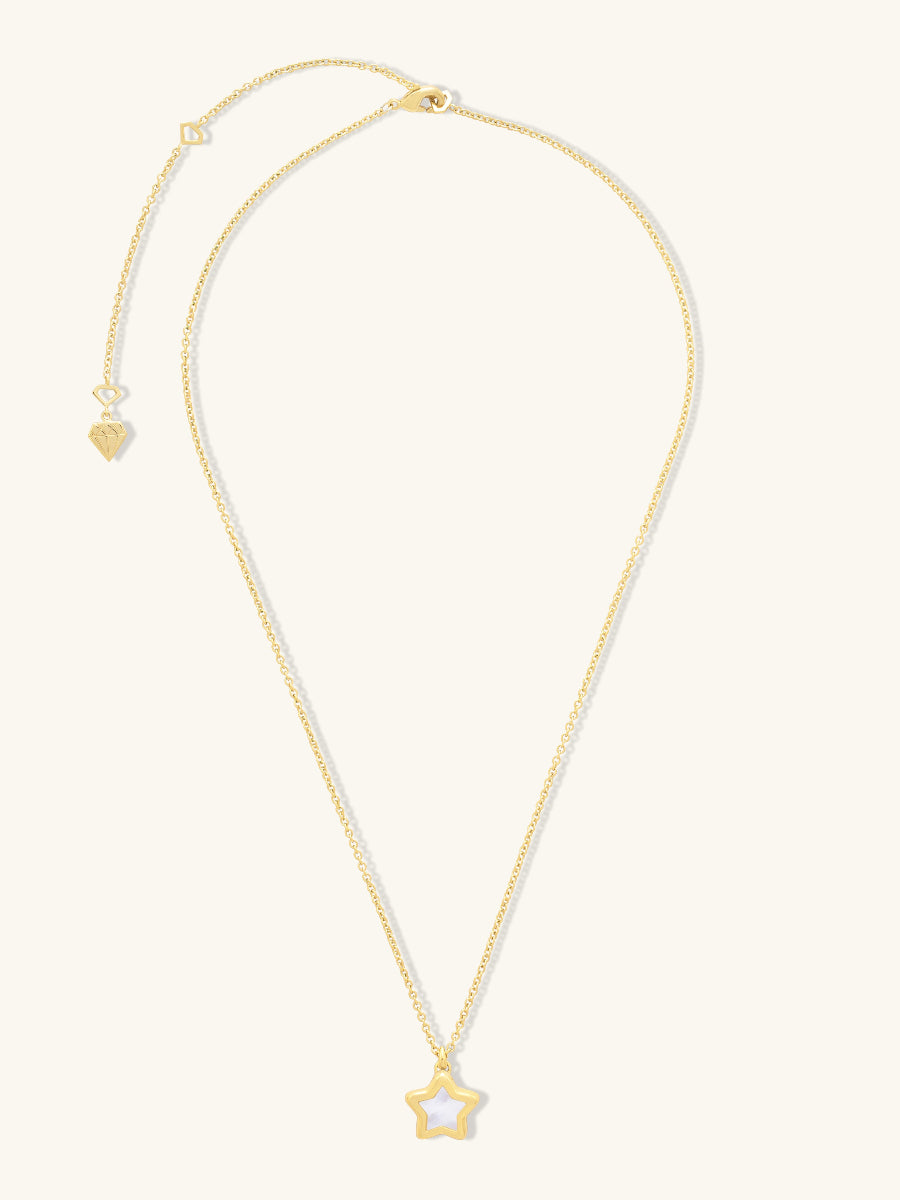 Star Pearl & Gold Locket Necklace | Wanderlust + Co