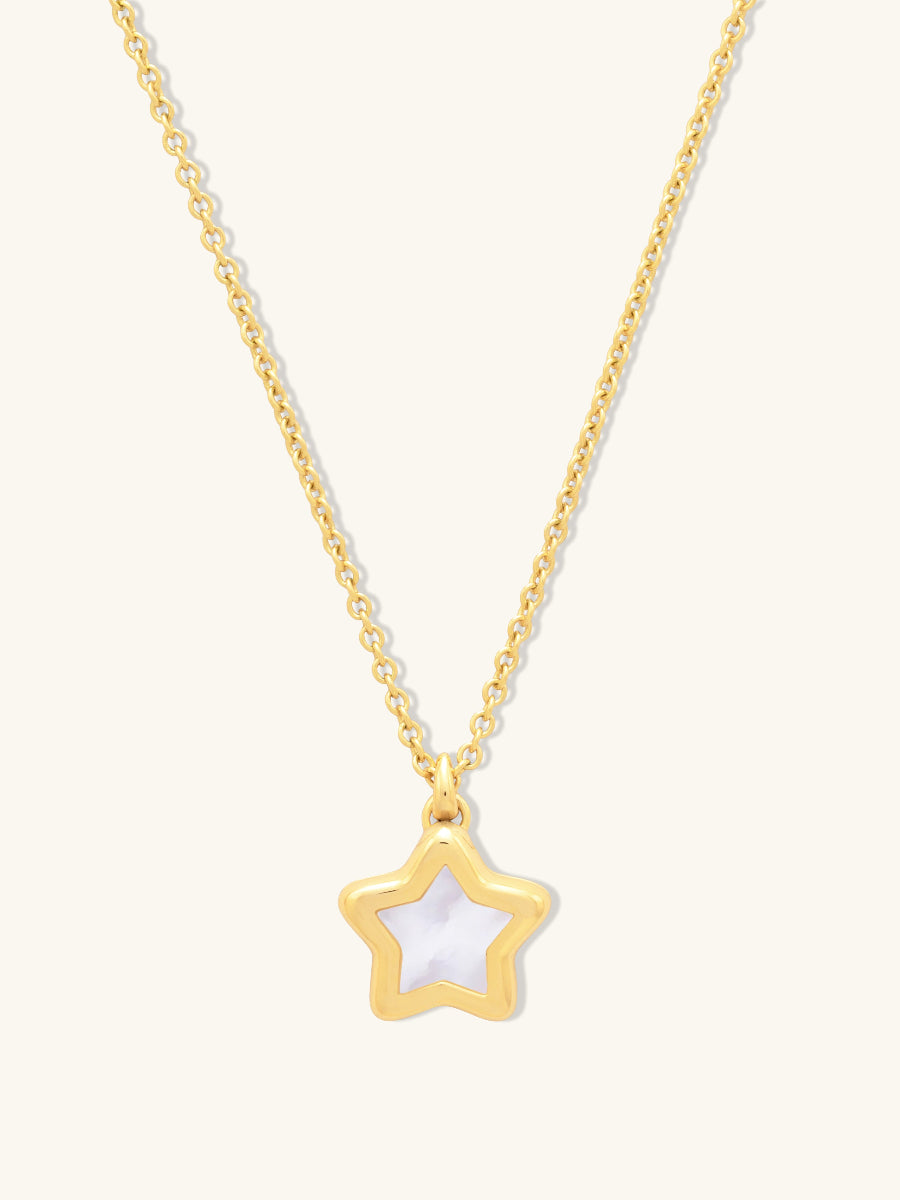 Star Pearl & Gold Locket Necklace | Wanderlust + Co