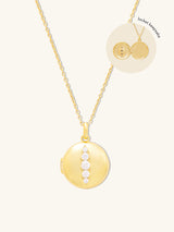 Starburst 14K Gold Vermeil Locket Necklace
