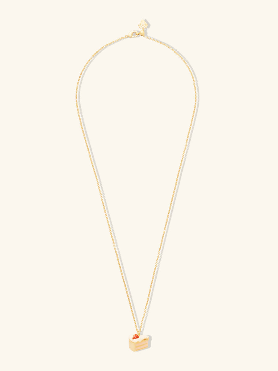 Strawberry Shortcake Gold Locket Necklace | Wanderlust + Co