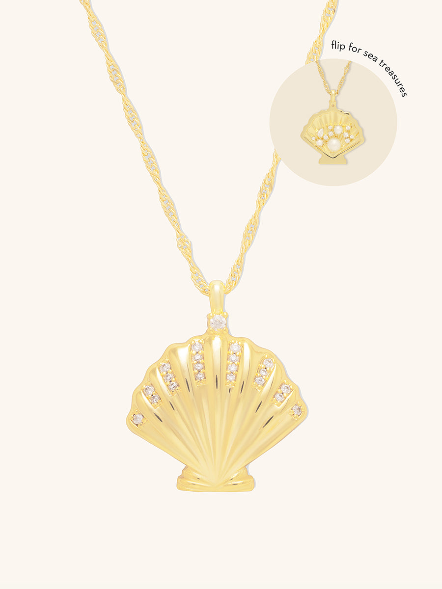 Sundaze Shell Gold Necklace