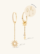 Sunlit Drop Gold Earrings