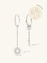 Sunlit Drop Silver Earrings