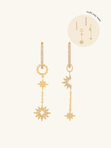 Sunlit Nova Gold Drop Earrings