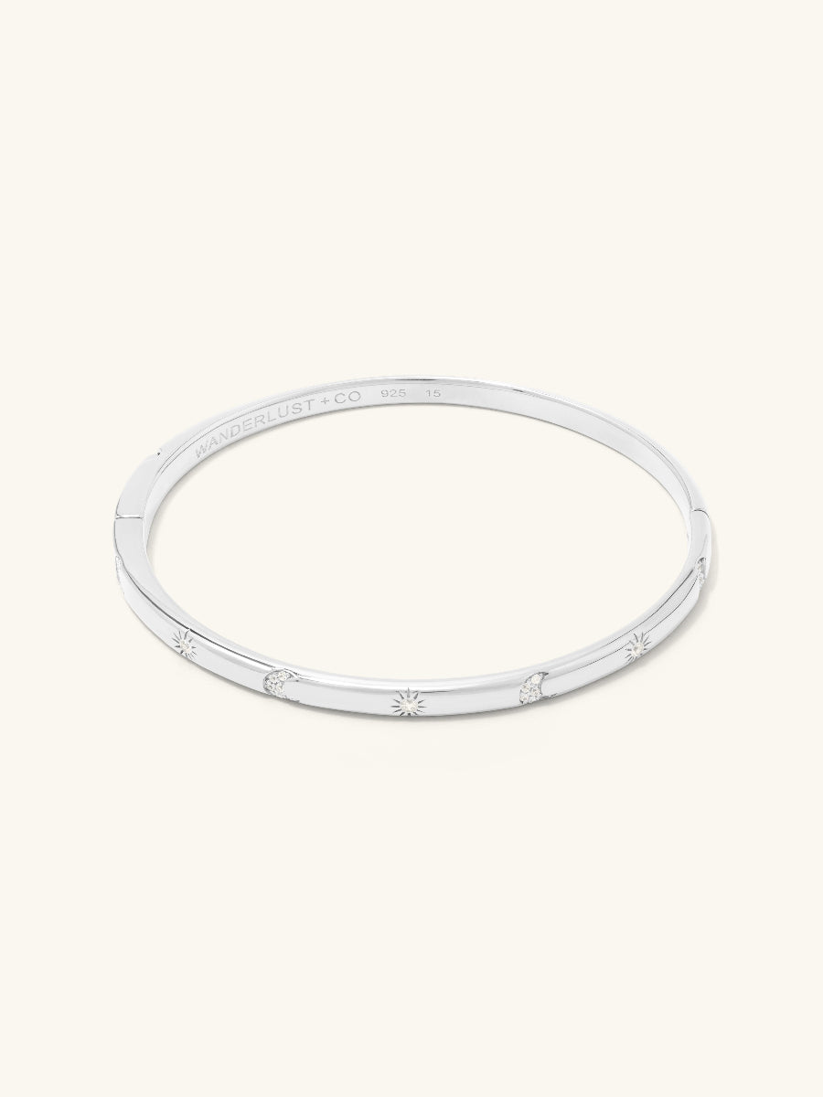 Sunlit 925 Sterling Silver Bangle | Wanderlust + Co