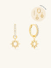 Sunseeker Charm Gold Huggie Earrings