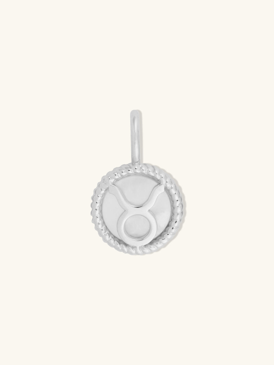 Taurus Zodiac Mother of Pearl 925 Sterling Silver Pendant | Wanderlust + Co